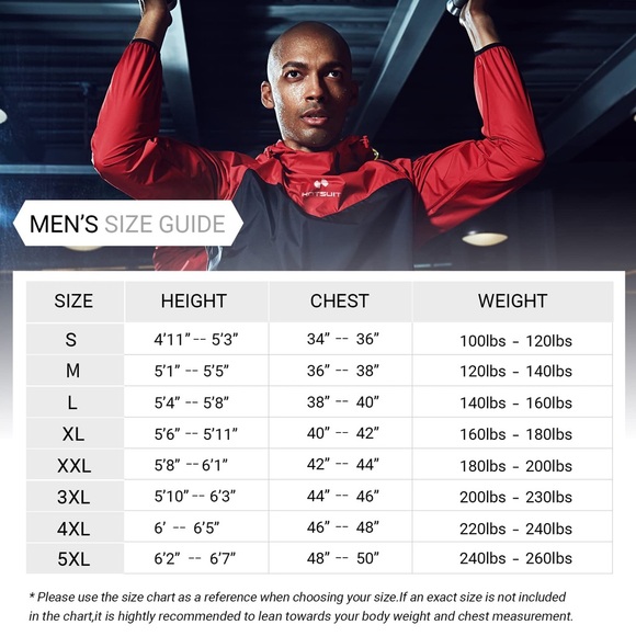 HOTSUIT Mens Sauna Suit Sweat Suit Jacket Pants Red Black XL Gym Workout Set New - Picture 3 of 10